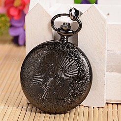 Öffnenden flach hängende Taschen-Uhr Runde Legierung&nbsp;WACH-L024-16