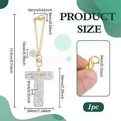 Decorazione pendente con perline di strass in argilla polimerica&nbsp;HJEW-PH02048-04
