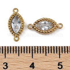 Ionenplattierung (IP) 304 Edelstahl Zirkonia Pferdeauge Verbinder Anschluss Charms&nbsp;STAS-K256-21G-05
