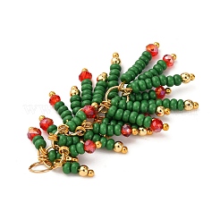 Pendentifs de sapin de Noël en perles de verre&nbsp;PALLOY-MZ00786