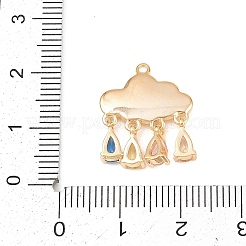 Pendentifs avec zircon cubiques à micro-pavés en laiton&nbsp;KK-Z133-03G-01