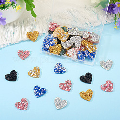Écusson thermocollant en polyester avec strass&nbsp;FIND-TA0002-53A
