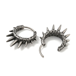 Pendientes de aro de acero inoxidable quirúrgico 316&nbsp;EJEW-D096-08J-AS