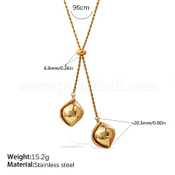 Collane a laccio geometriche regolabili in acciaio inossidabile 304&nbsp;WGF601B-05