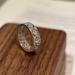 Modello rombo 925 anelli in argento sterling con strass di cristallo&nbsp;FS-WG922B2-02