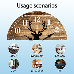 Horloge murale imprimée en mdf&nbsp;HJEW-WH0058-020