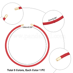 5 stücke 5 farben geflochtene 304 edelstahl draht armband machen&nbsp;MAK-UN0001-34