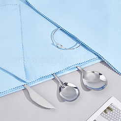 Wildleder Stoff Silber Poliertuch&nbsp;AJEW-WH0678-12B