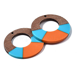 Pendentifs en bois de résine et de noyer&nbsp;RESI-S389-068A