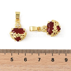 Colgante micropavé cubic zirconia de latón&nbsp;KK-F900-03G