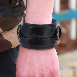 2 pulsera de cordón ancho de piel de vaca&nbsp;BJEW-CL0001-63B