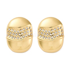 Boucles d'oreilles à tige en acier inoxydable 304 avec strass pour femmes&nbsp;EJEW-L296-018G