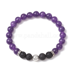 5-teiliges Set mit Stretch-Armbändern aus natürlichem Edelstein.&nbsp;BJEW-JB10956