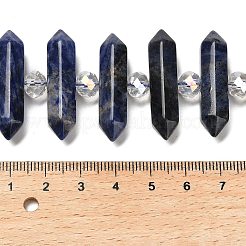 Natürliche Sodalith-Perlenstränge mit Doppelenden&nbsp;G-H069-B18-01