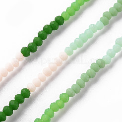 Opak 7 Farben Milchglasperlenstränge&nbsp;LS-FGLA-T002-02A-A02