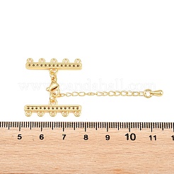 Messing Micro Pave Zirkonia Kettenverlängerer&nbsp;ZIRC-Q022-030G-NR