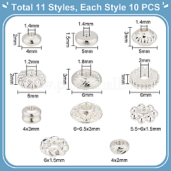 110 Stück 11 Stile Legierung & Messing Abstandsperlen&nbsp;FIND-PH0017-61