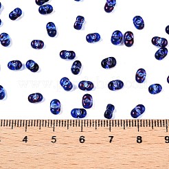 Perline di vetro dipinte a spruzzo picasso&nbsp;SEED-T006-04-7