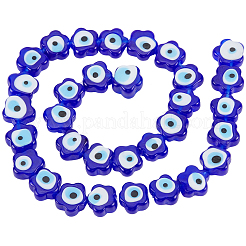 1 Strang handgemachte Böse Augen Bunte Malerei Perlenstränge&nbsp;LAMP-PA0001-46