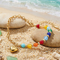 Sommer 304 Edelstahl Charm Armbänder&nbsp;VE3377-1