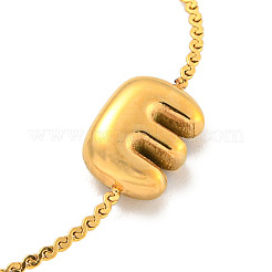 Pulseras de cadena serpentina de acero inoxidable 304&nbsp;BJEW-H608-01G-E