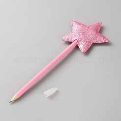 Crayon étoile en bois et plastique&nbsp;AJEW-WH0348-849A