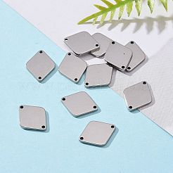 Superficie liscia anti-ossidazione in acciaio inox romboidale stampaggio tag vuoto maglie connettori&nbsp;LS-STAS-R064-72
