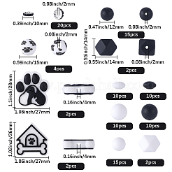 Silikon- und Messing-Abstandsperlen-Sets mit verschiedenen Formen&nbsp;DIY-SC0033-15