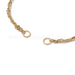 2 pz 2 colori 304 acciaio inossidabile Singapore catena scorrevole braccialetto making&nbsp;AJEW-JB01328