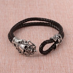 Bracelets en cuir tressé&nbsp;BJEW-L605-35