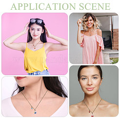 6 collier en laiton&nbsp;NJEW-CA00002