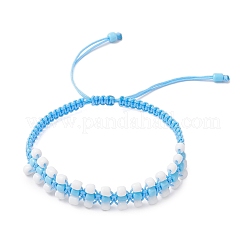 2 bracelet tressé en perles de verre faites à la main pour femmes&nbsp;BJEW-JB11948