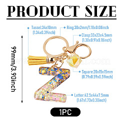 Porte-clés polygonaux en résine et alliage&nbsp;KEYC-TADJ0002-03G-Z