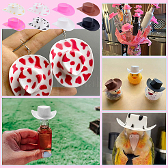 48 stücke 8 arten mini cowboy hut kunststoff zubehör&nbsp;FIND-PH0027-03