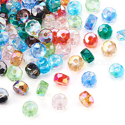 100 Stück 10 Farben transparente Glasperlenstränge&nbsp;GLAA-TA0001-40