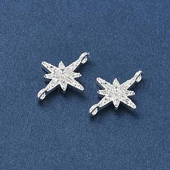 Verbindungsanhänger mit Mikropavé aus Messing mit durchsichtigen Zirkonia-Steinen&nbsp;KK-P355-28S