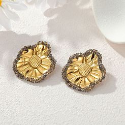 Orecchini a perno in acciaio inossidabile 304 e strass&nbsp;WG03490-03