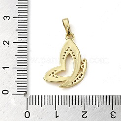 Pendentifs avec zircon cubiques à micro-pavés en laiton&nbsp;KK-U005-03A-G