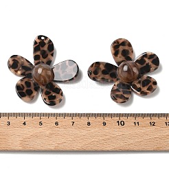 Undurchsichtige Anhänger aus Zelluloseacetat (Harz) mit Leopardenmuster&nbsp;LS-FIND-C088-02B