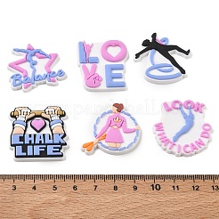 Gymnastikmotiv PVC-Kunststoff-Cabochons&nbsp;PL-CBABCB6-03