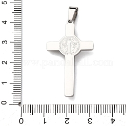 Pendentifs en acier inoxydable 304 avec croix de Jésus&nbsp;X-STAS-F323-12P