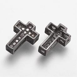 Perline zirconi micro pave  in ottone&nbsp;ZIRC-N025-55