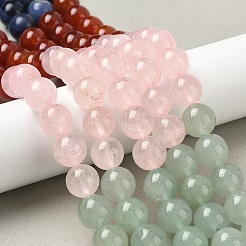 Chakra natürliche gelbe Jade & Bergkristall & grüner Aventurin & Rosenquarz & Karneol & Sodalith & Amethyst Perlenstränge&nbsp;G-NH0002-E03-10mm