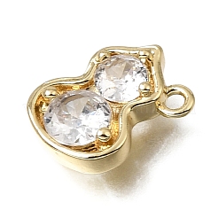 Ciondoli in ottone zirconi chiari micro pavé&nbsp;KK-A302-07G