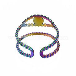 Offene Padringfassungen aus Edelstahl 304&nbsp;STAS-N098-012