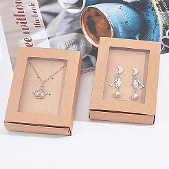 Caja de papel kraft creativa tipo cajón plegable&nbsp;CON-WH0077-12