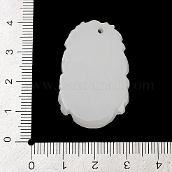 Natürliche weiße Jade geschnitzte Anhänger&nbsp;G-S384-01K