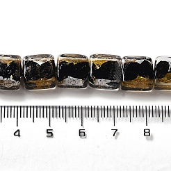 Handgefertigte Bunte Malereiperlen aus Goldfolie und Silberfolie&nbsp;FOIL-C001-01C-09
