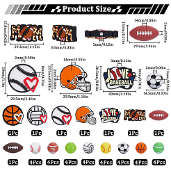 Sport-Silikonperlen&nbsp;SIL-SC0002-40