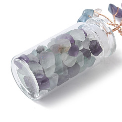 Decorazioni per alberi in trucioli di fluorite naturale&nbsp;LS-DJEW-P021-E03